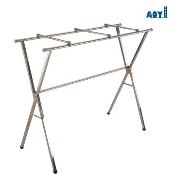 Folding stainless steel laundry rack